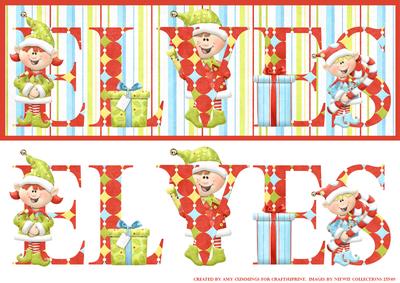 Christmas Elves Large Dl Card