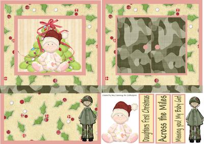 Open the Door! Baby's First Christmas Army Card