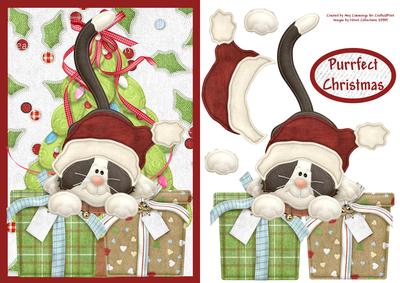 Purrfect Christmas! Decoupage Card