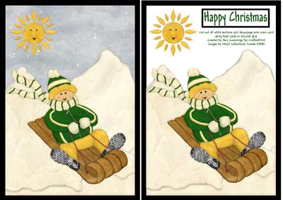 A Lovely Sleigh Ride Decoupage Card