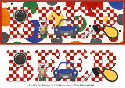 Beep Car Themed Large Dl Card