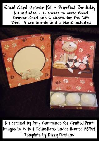 Purrfect Birthday! Easel Drawer Card Kit