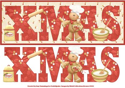 Xmas Christmas Cookie Large Dl Card