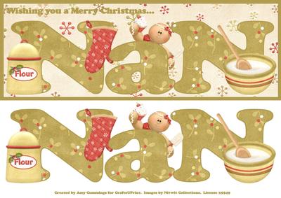 Nan Baking Christmas Large Dl Card