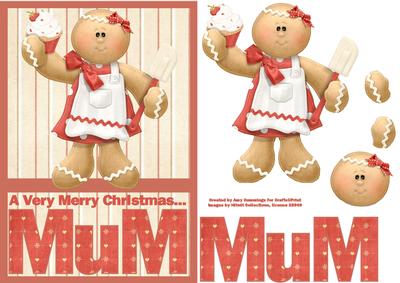 Merry Christmas Mum A5 Decoupage Card