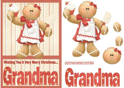 Merry Christmas Grandma A5 Decoupage Card