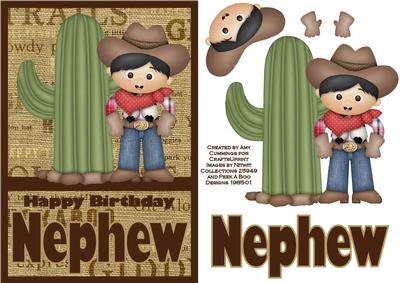 Happy Birthday Nephew Cowboy Card