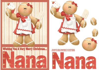 Merry Christmas Nana A5 Decoupage Card