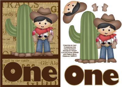 One Today! Cowboy Birthday Card
