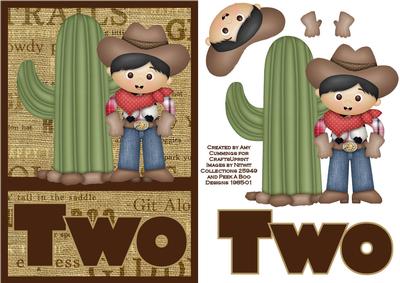 Two Today! Cowboy Birthday Card