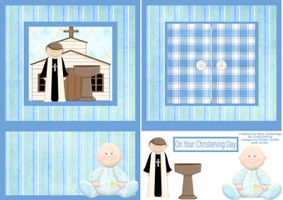 Open the Door! Boys Christening Card