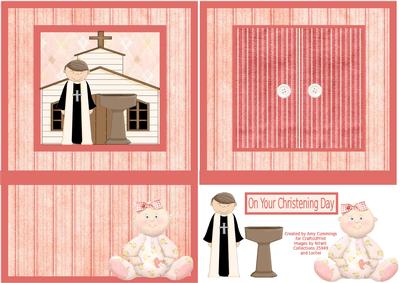 Open the Door! Girl's Christening Card