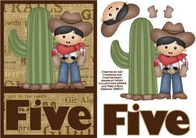 Five Today! Cowboy Birthday Card