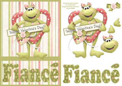 Hoppy Valentines Day Fiance Card
