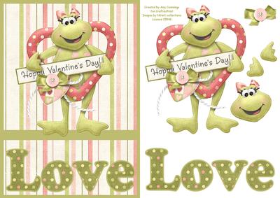Hoppy Valentines Day! Love Decoupage Card