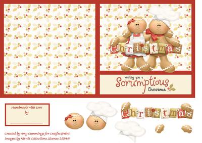 Wishing You a Scrumptious Christmas Decoupage Card