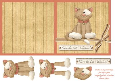 You're the Cats Whiskers Decoupage Card