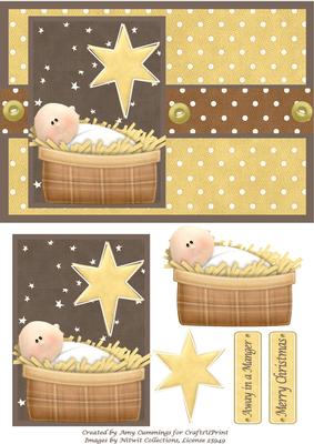 Away in a Manger! Decoupage Card