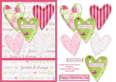 Hugs and Kisses Valentines Day Card