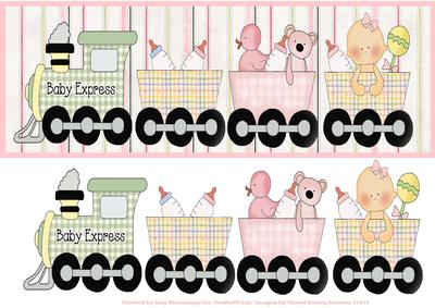 Baby Girl Express Train Special Delivery Large Dl