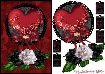Stunning Hearts and Roses Valentine Card
