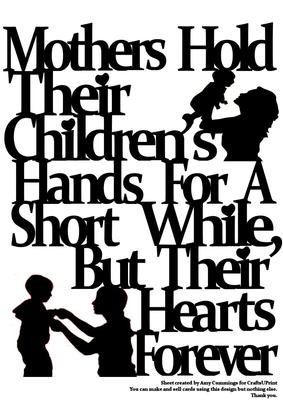 Paper Magic Frame - a Mother Holds Their Childrens