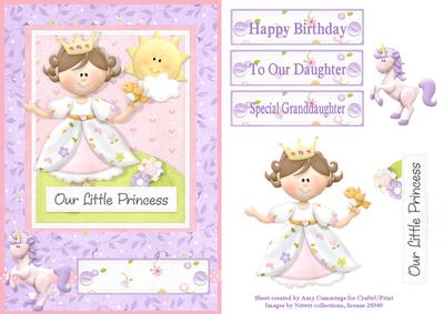 Our Little Princess Decoupage Card