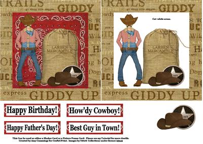 Best Guy in Town Shaker/picture Frame Card