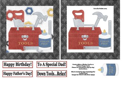 Down Tools - relax Shaker/picture Frame Card