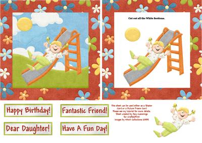 Fun at the Park Shaker/picture Frame Card