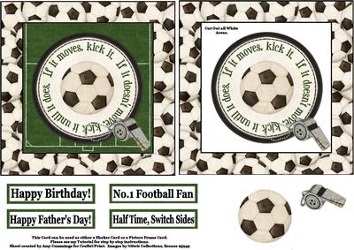 Half Time, Switch Sides Shaker/ Picture Frame Card