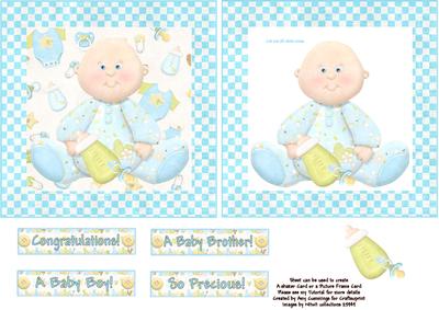 Precious Baby Boy Shaker/picture Frame Card