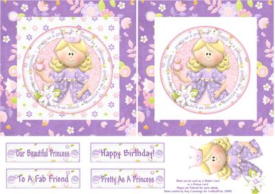 Pretty as a Princess Shaker/picture Frame Card