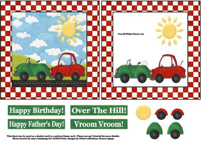 Vroom Vroom Shaker/picture Frame Card