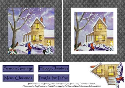 Christmas Time Shaker/picture Frame Card