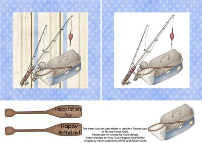 For the Fisherman - Shaker/picture Frame Card