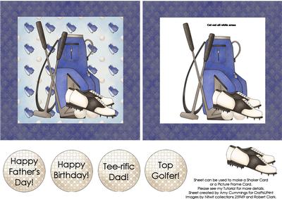 For the Golfer - Shaker/picture Frame Card
