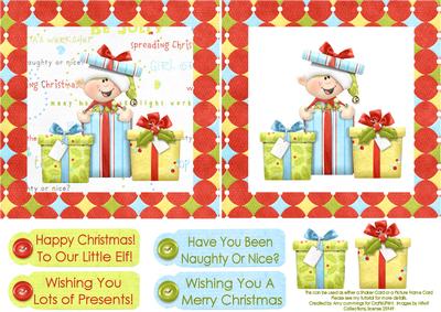 Have You Been Naughty or Nice? Shaker/picture Frame Card