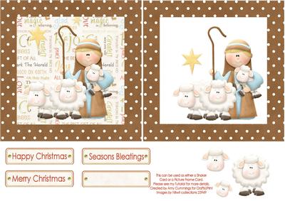 Seasons Bleatings! Shaker/ Picture Frame Card