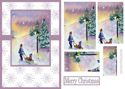 On a Winters Day Pyramid Card Front