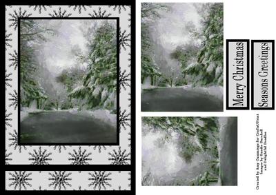 Down the Winter Road Pyramid Card Front