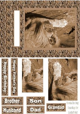 Lion Card Front Pyramid Design