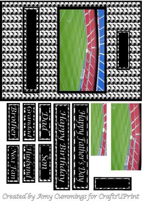Football Stadium Card Front with Pyramid Sections