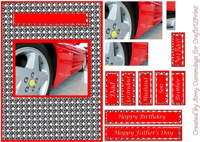 Sporty Car Card Front