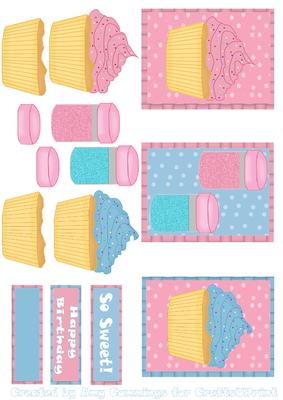 Cup Cake Card Toppers