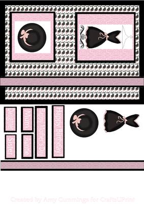 Dress, Hat and Shoes Card Front