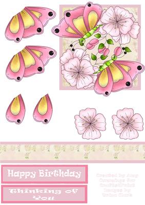 Butterfly and Floral Step by Step Decoupage
