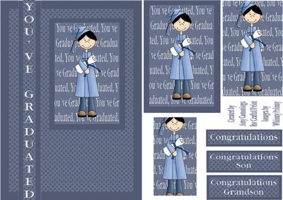 Male Graduation Pyramid Card Front