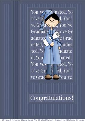 Male Graduation A4 Card Front