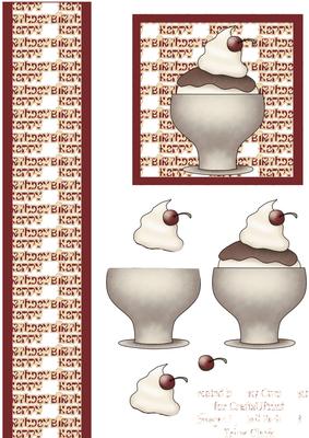 Ice Cream Sundae Decoupage